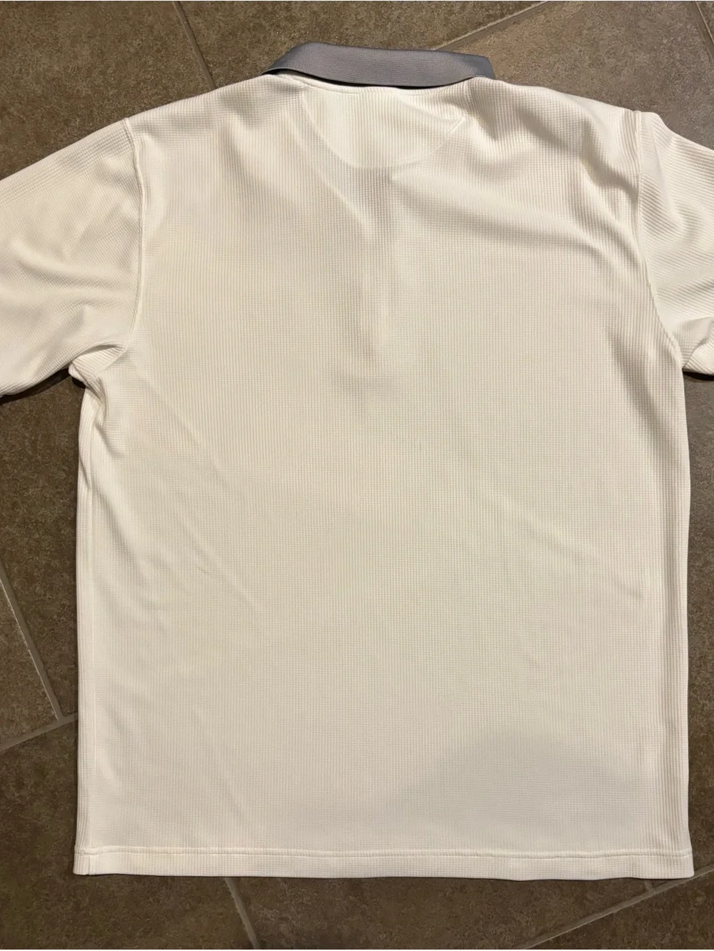 The North Face White Polo with Gray Collar Vapor wick